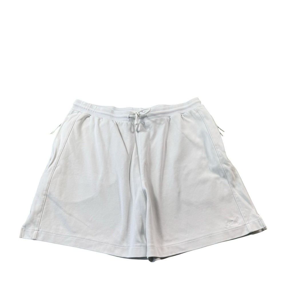 KITH Light Gray Mens Zipper Pocket Cotton Blend Sweatshort Size Large